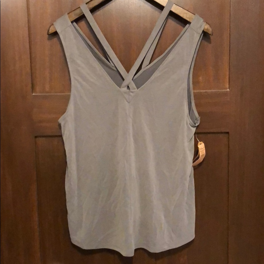 NWT AEO Soft & Sexy Sueded Blue Strappy Tank Sz Lg